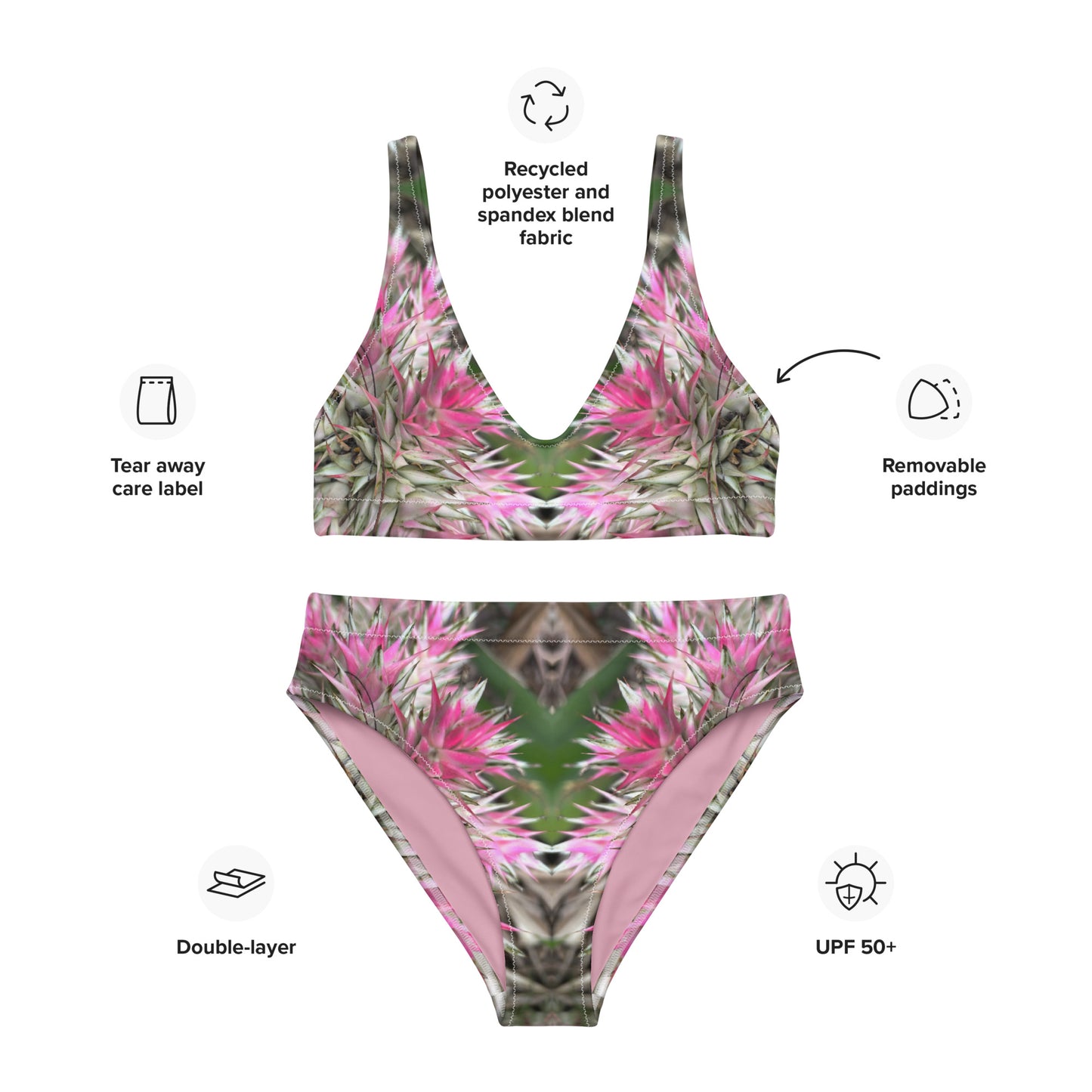 Sassy Pink Stellata Kaleidoscope - High Waisted Bikini