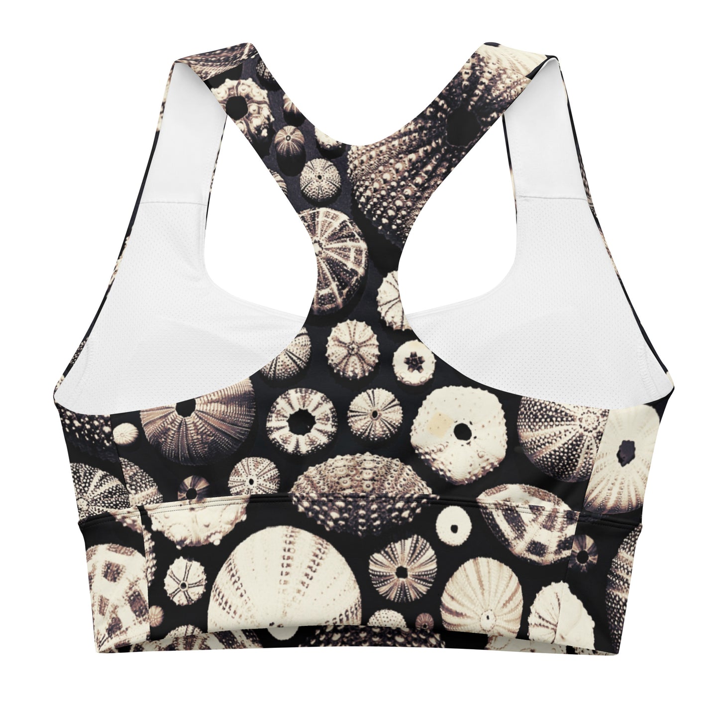 Urchin Glad You Came? - Longline Sports Bra (Black Background)