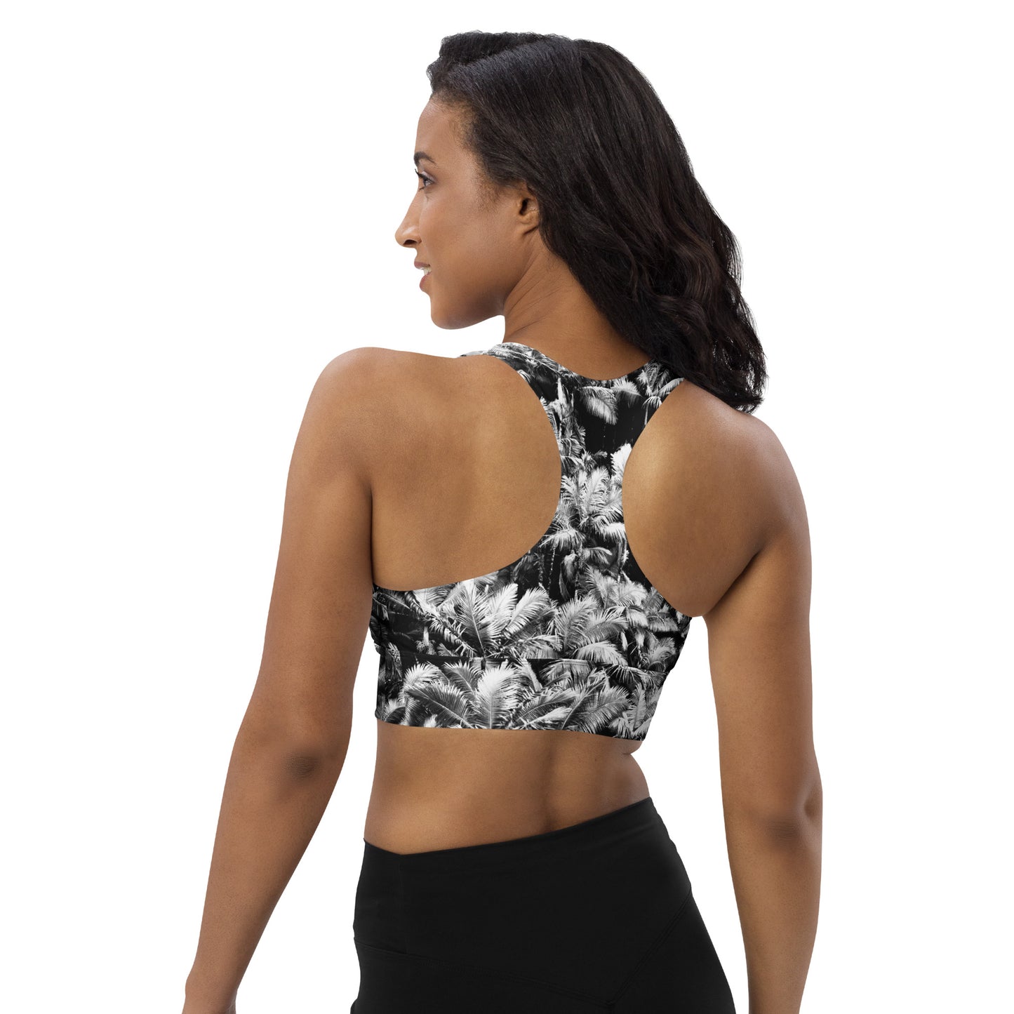 Palm Paradise - Longline Sports Bra