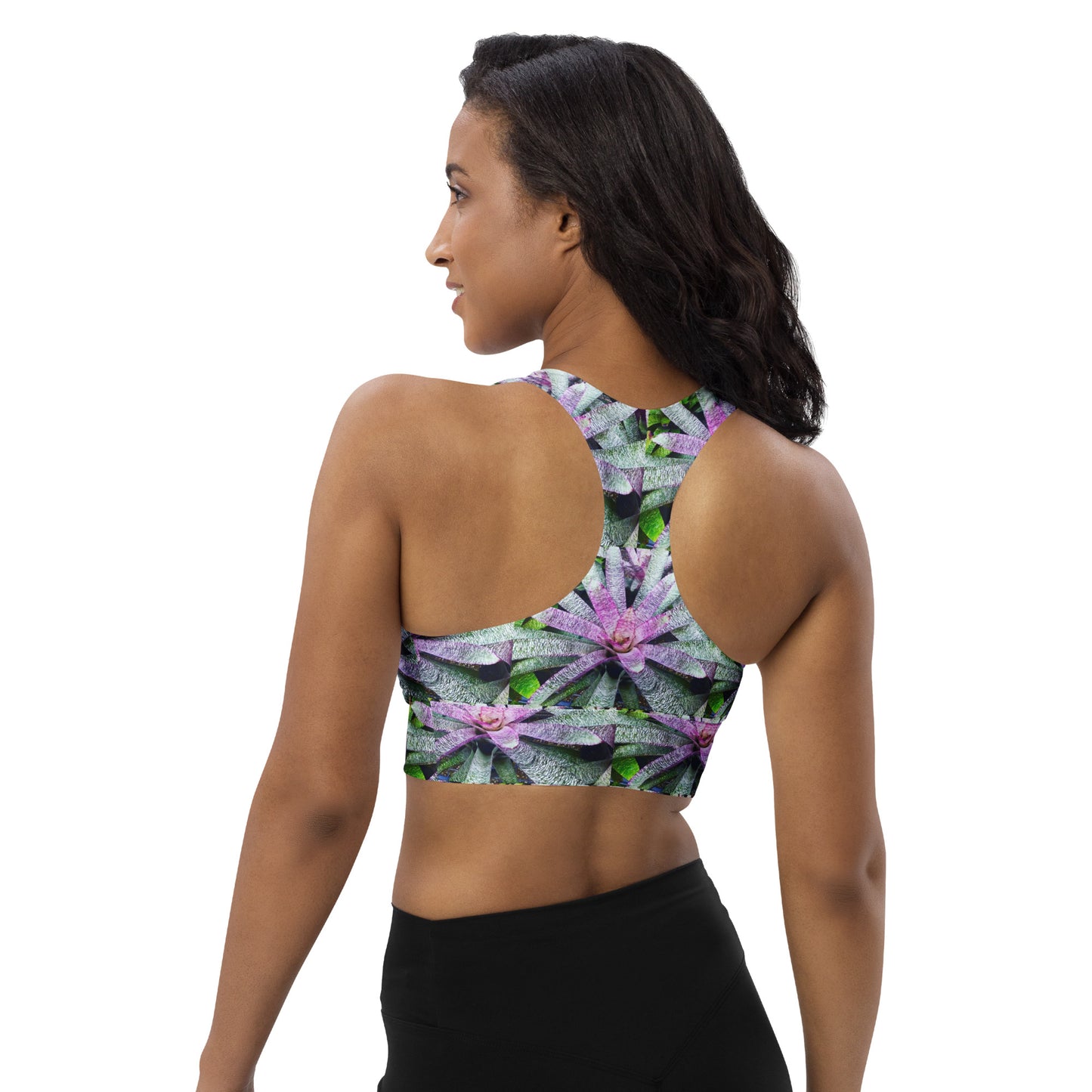 Bromeliad Fiesta - Longline Sports Bra