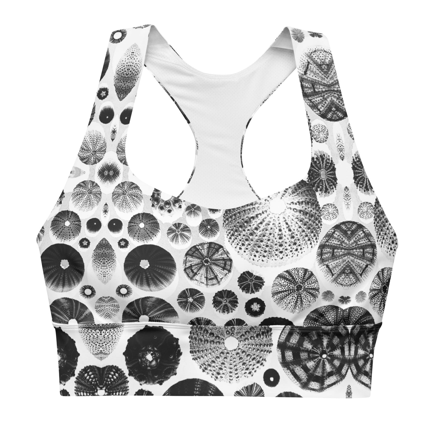 Urchin Glad You Came? - Longline Sports Bra (White Background)