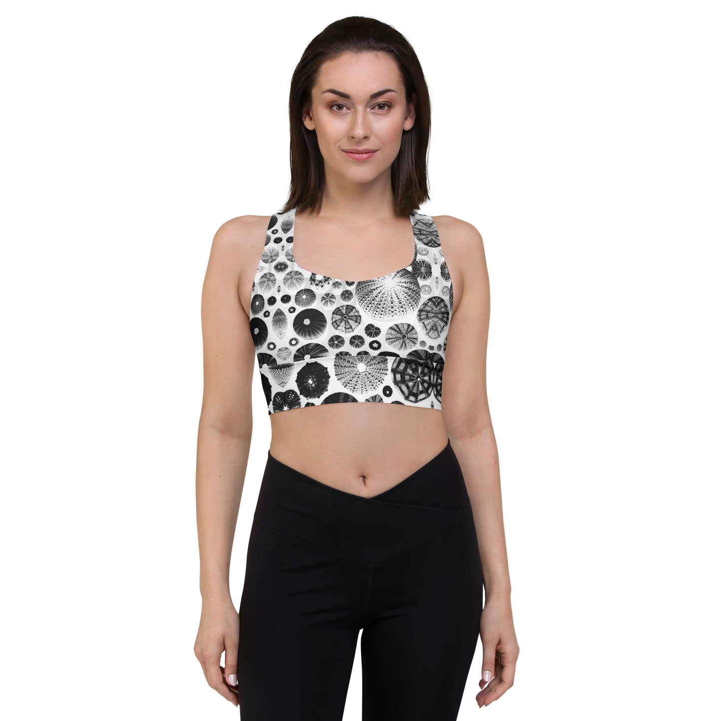 Urchin Glad You Came? - Longline Sports Bra (White Background)