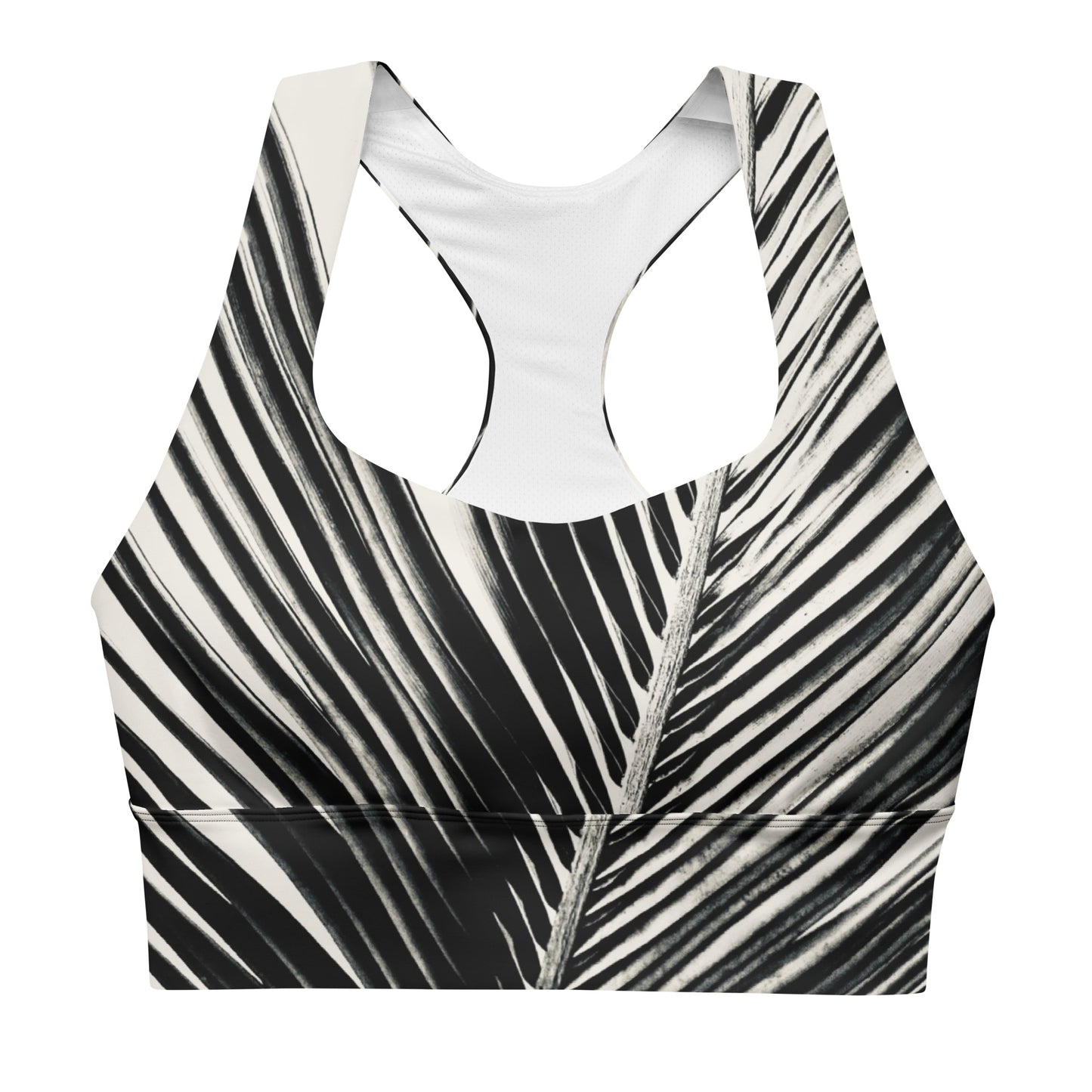 Pondering Palm - Longline Sports Bra
