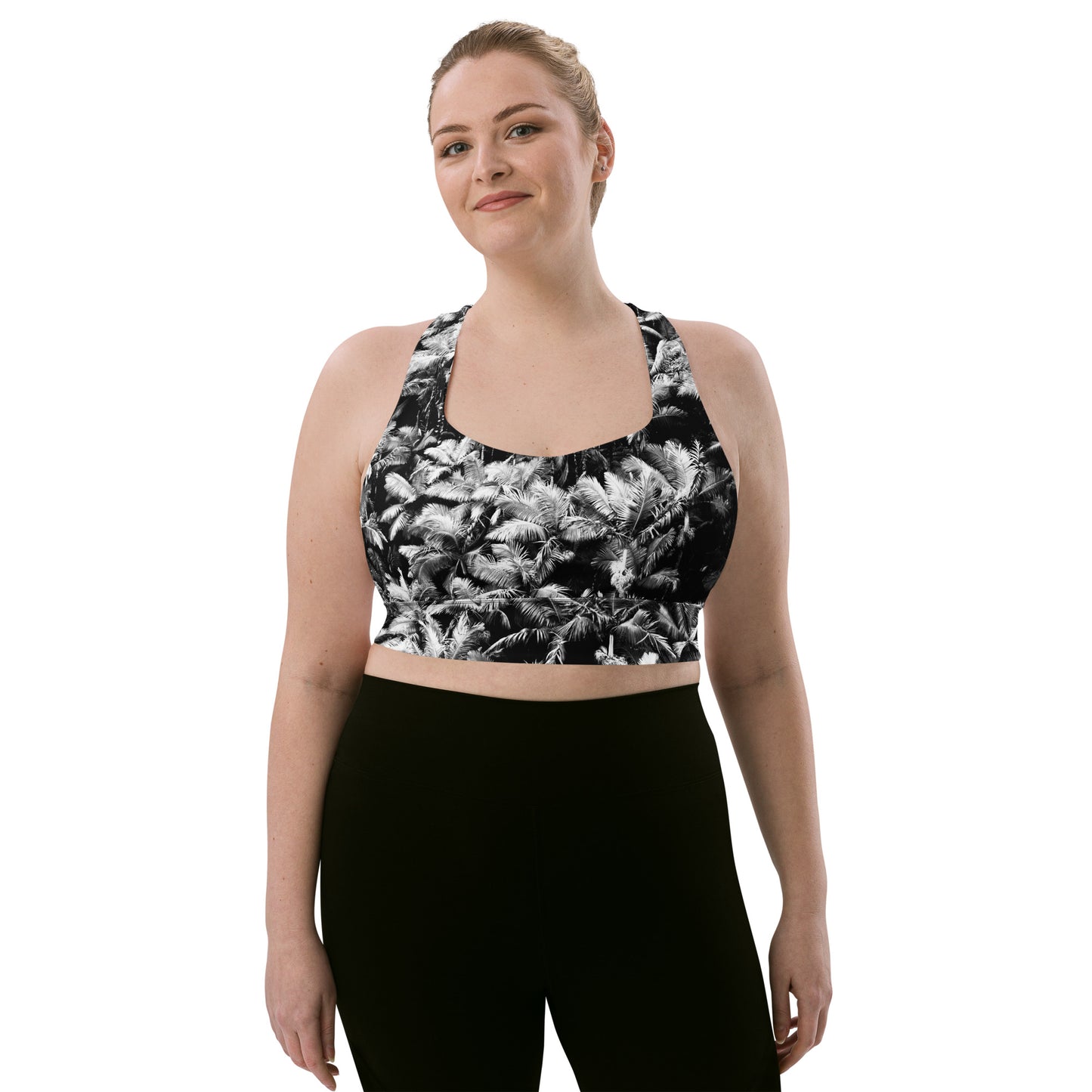 Palm Paradise - Longline Sports Bra