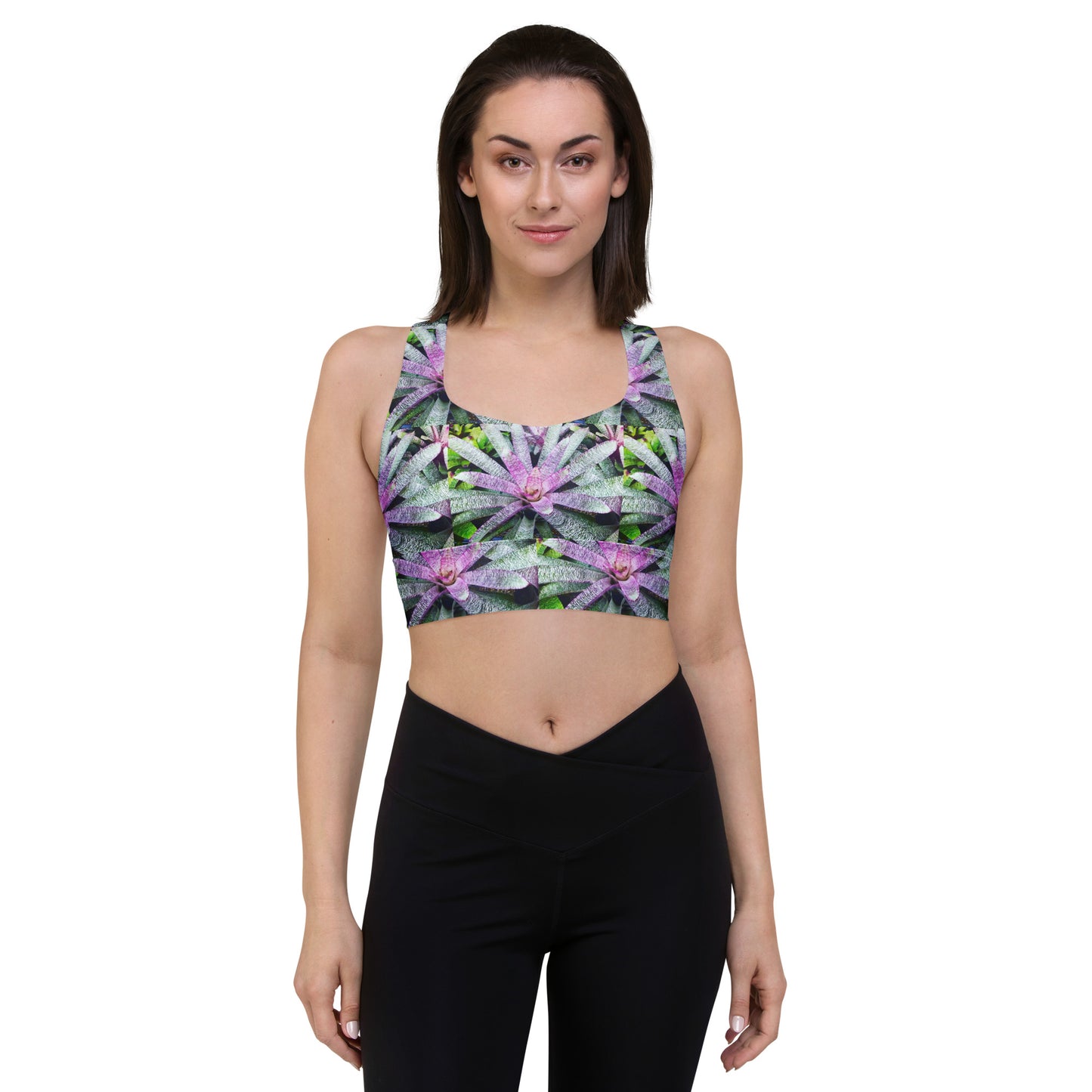 Bromeliad Fiesta - Longline Sports Bra