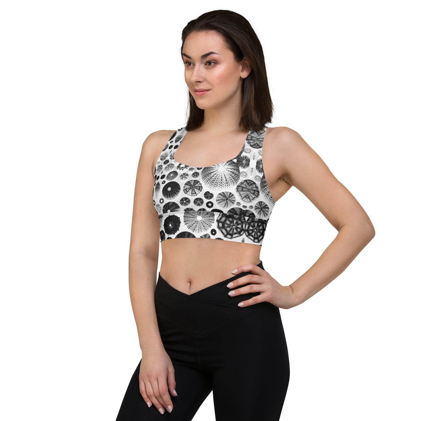 Urchin Glad You Came? - Longline Sports Bra (White Background)