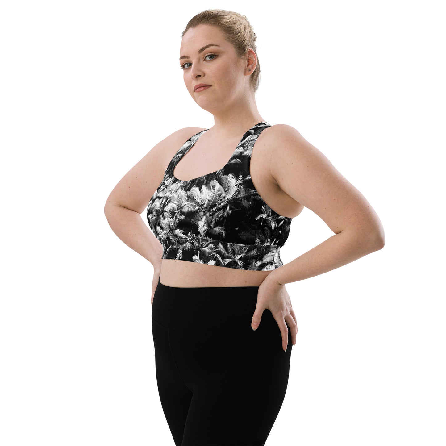 Palm Paradise - Longline Sports Bra