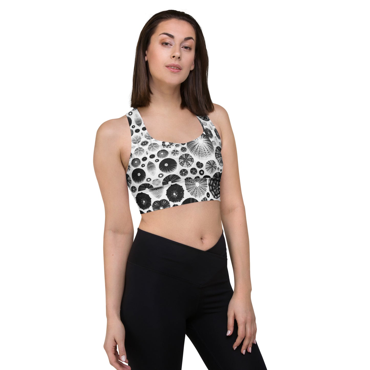 Urchin Glad You Came? - Longline Sports Bra (White Background)