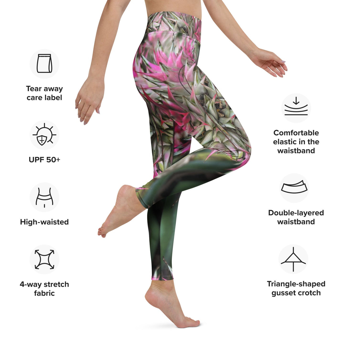 Sassy Pink Stellata - Athletic Leggings