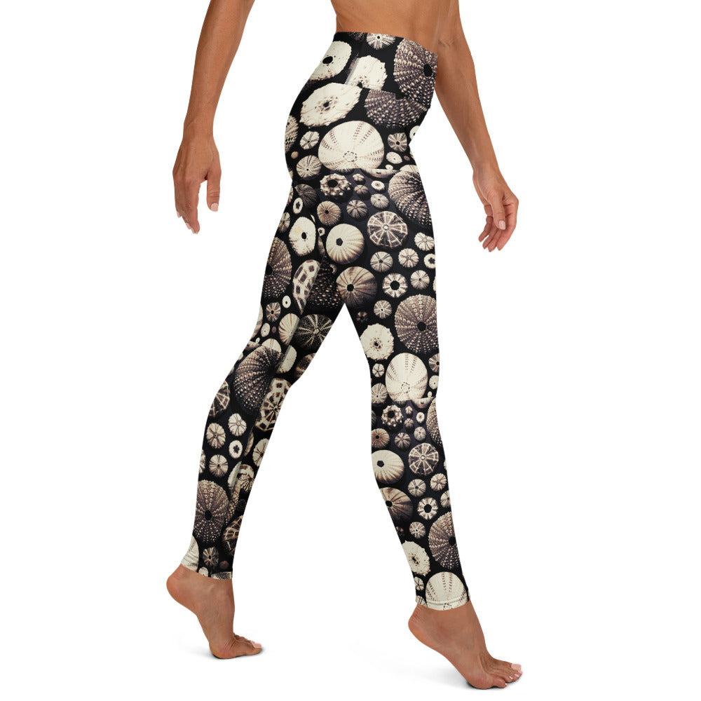 Urchin Glad You Came? - Athletic Leggings (Black Background)