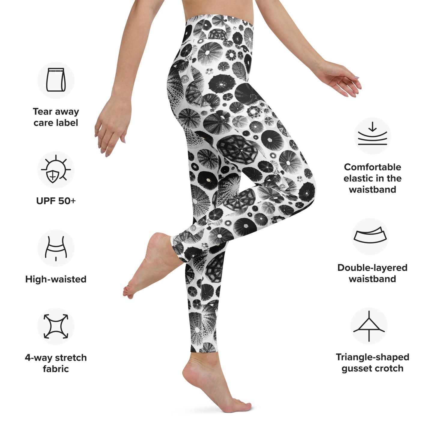 Urchin Glad You Came? - Athletic Leggings (White Background)
