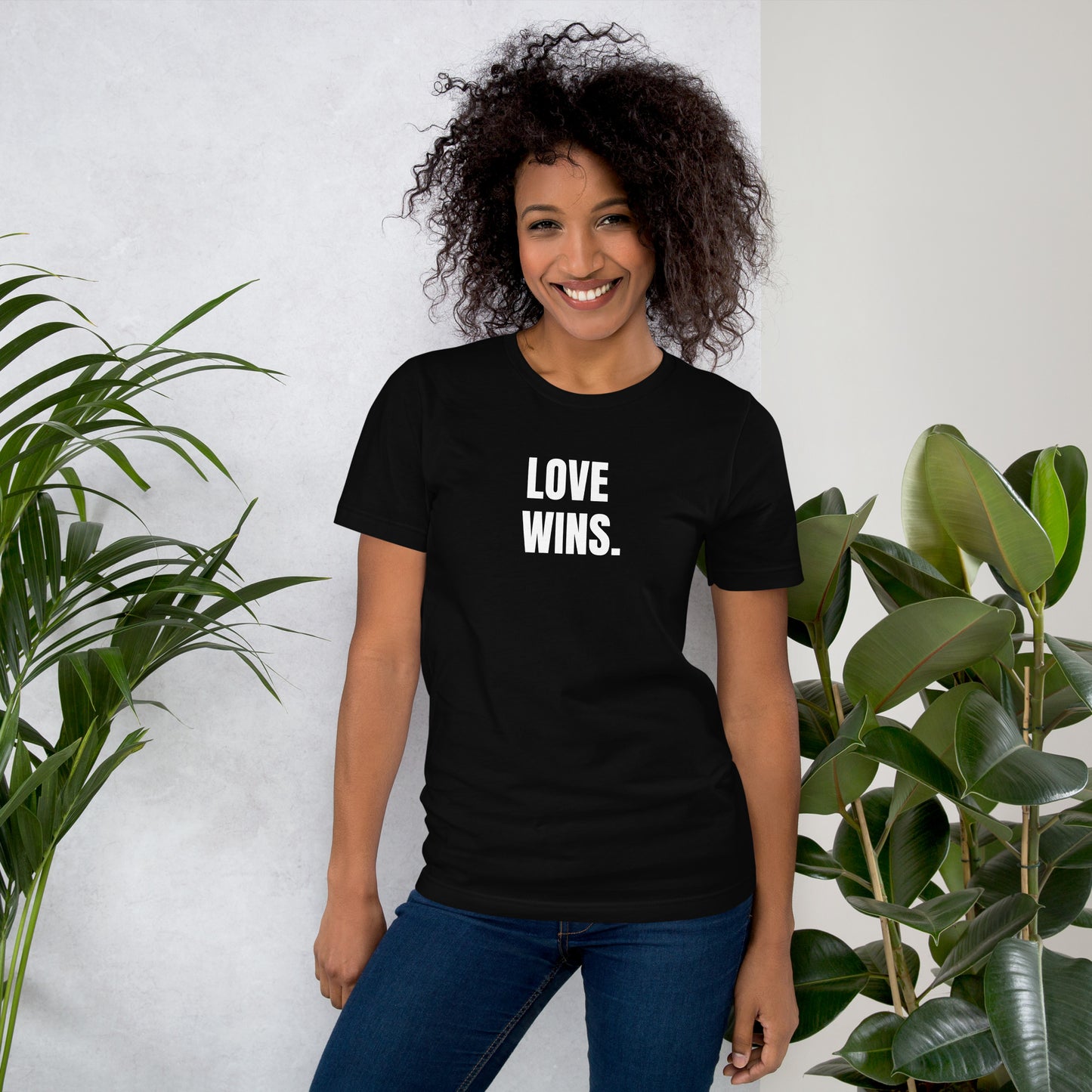 Love WINS - White Lettering - Unisex t-shirt