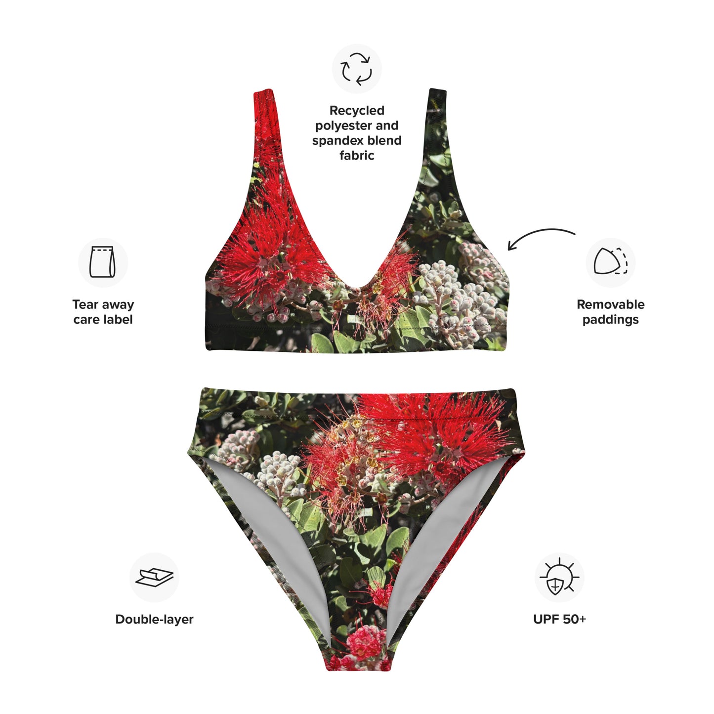 Ohia Lehua Kine o' Luv - High Waisted Bikini Set