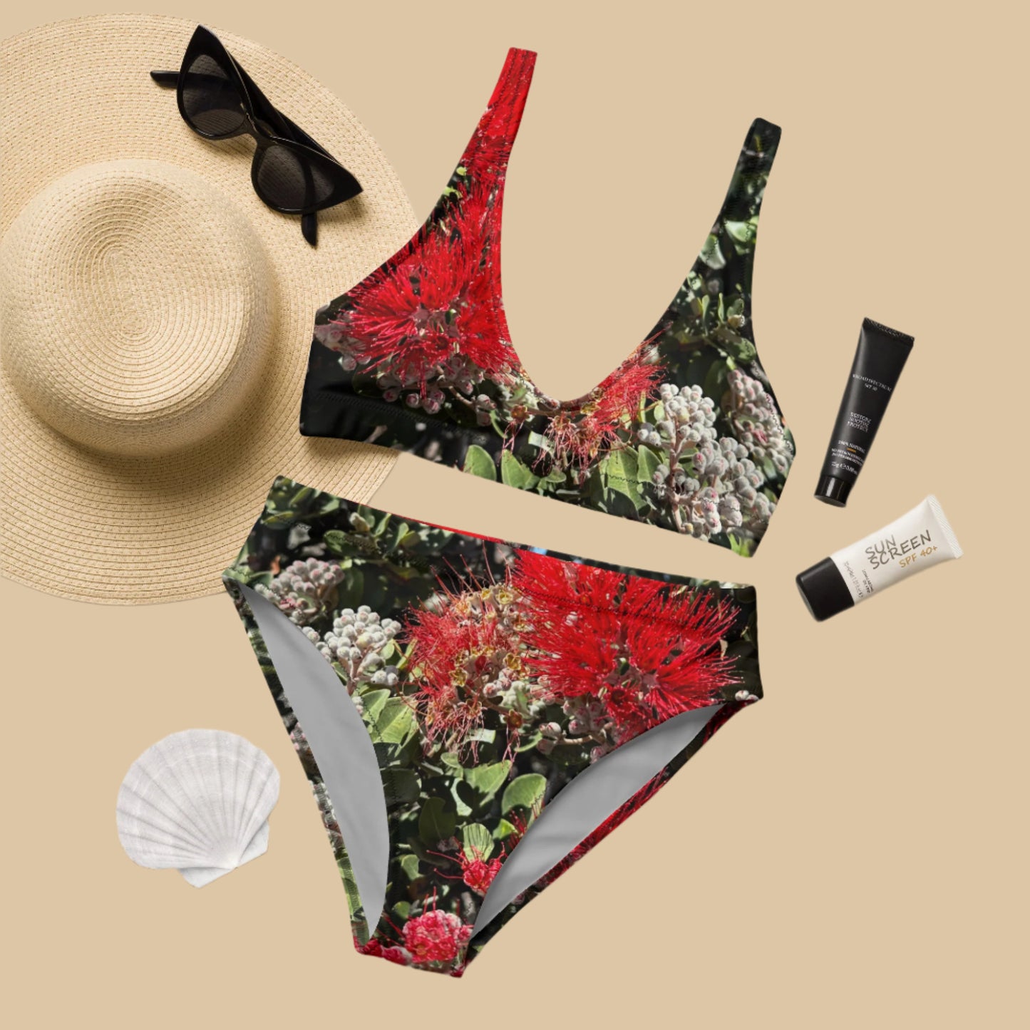 Ohia Lehua Kine o' Luv - High Waisted Bikini Set