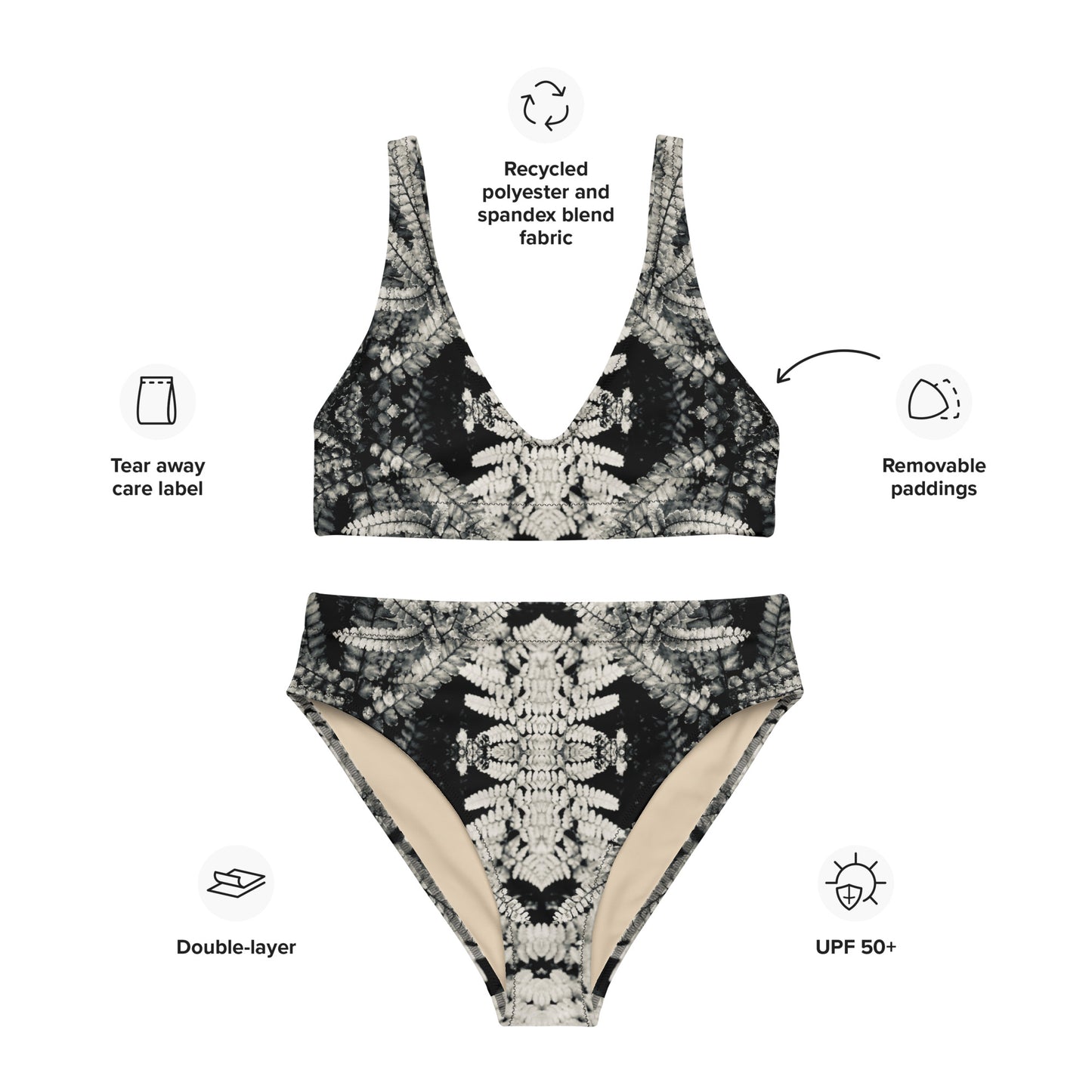 Fernology - Recycled high-waisted bikini
