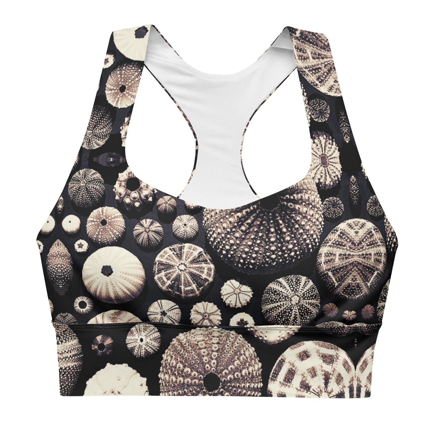 Urchin Glad You Came? - Longline Sports Bra (Black Background)