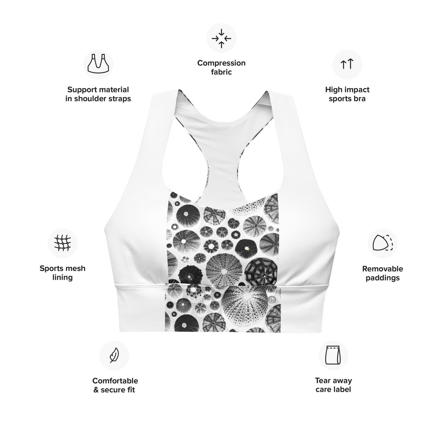 Urchin Glad To Be Alive? - Longline Sports Bra