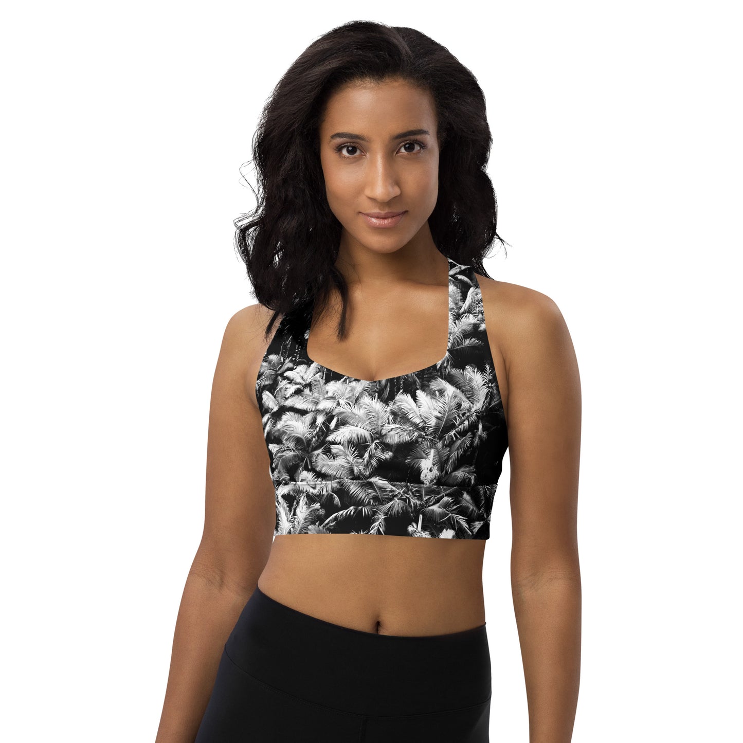 Palm Paradise - Longline Sports Bra