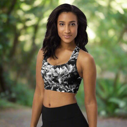 Palm Paradise - Longline Sports Bra