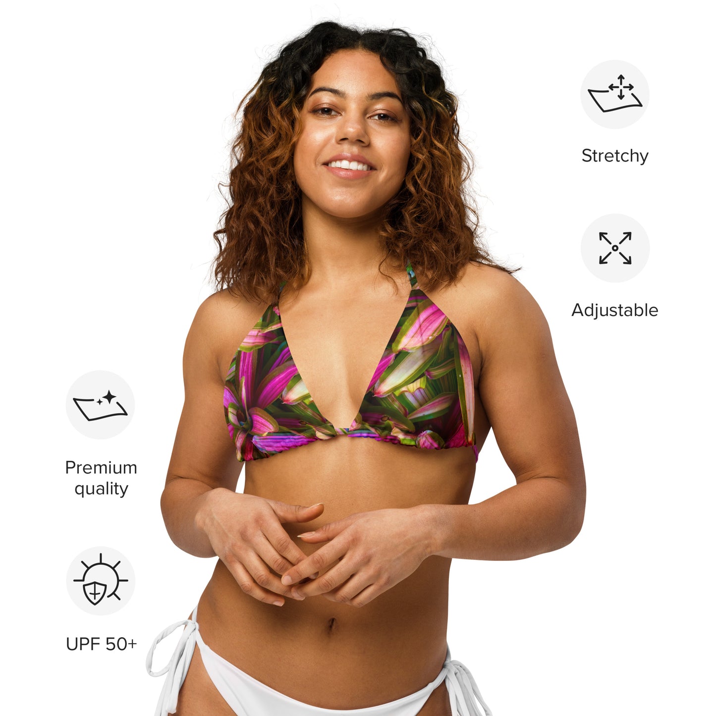 Bromeliad Fiesta - String Bikini Top