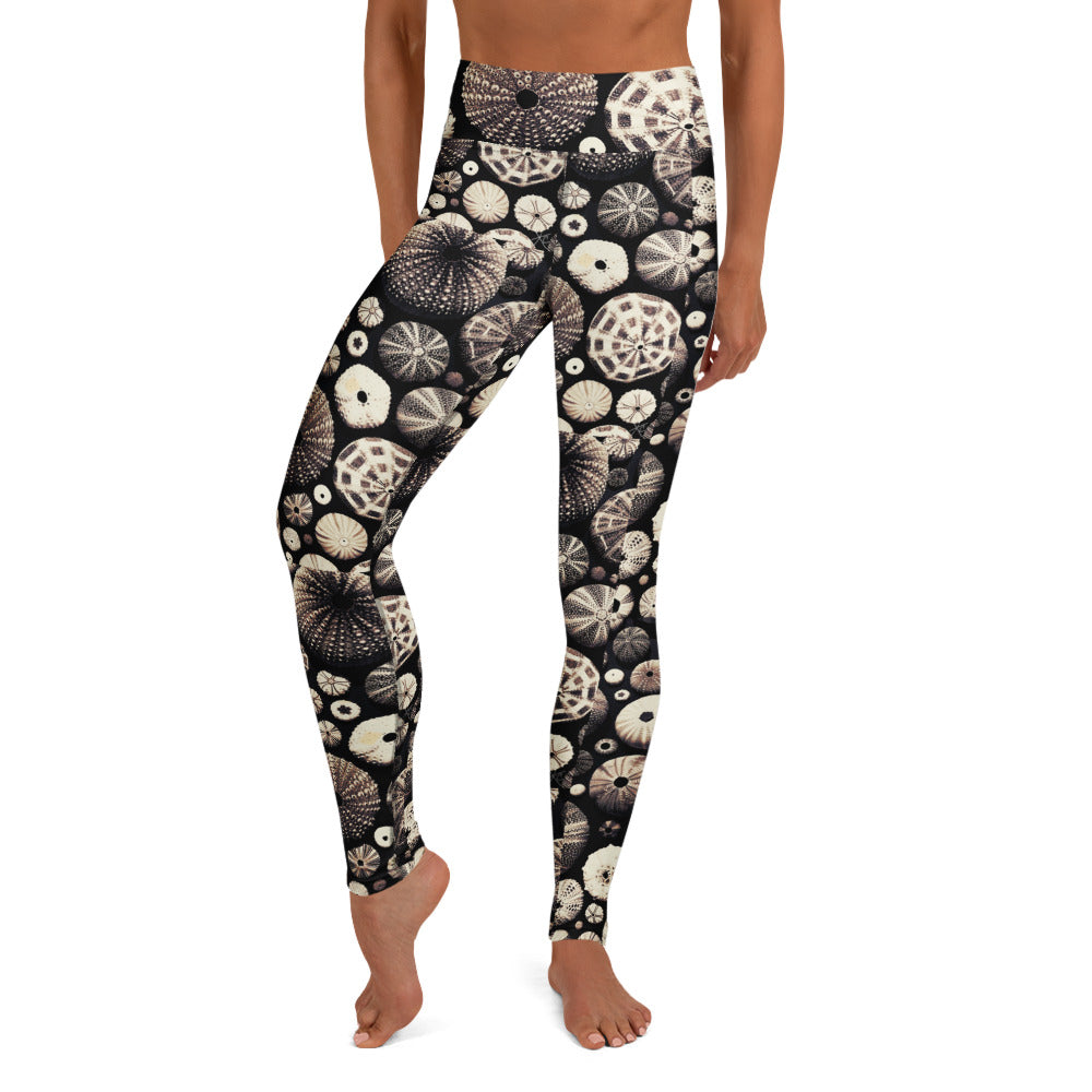 Urchin Glad You Came? - Athletic Leggings (Black Background)