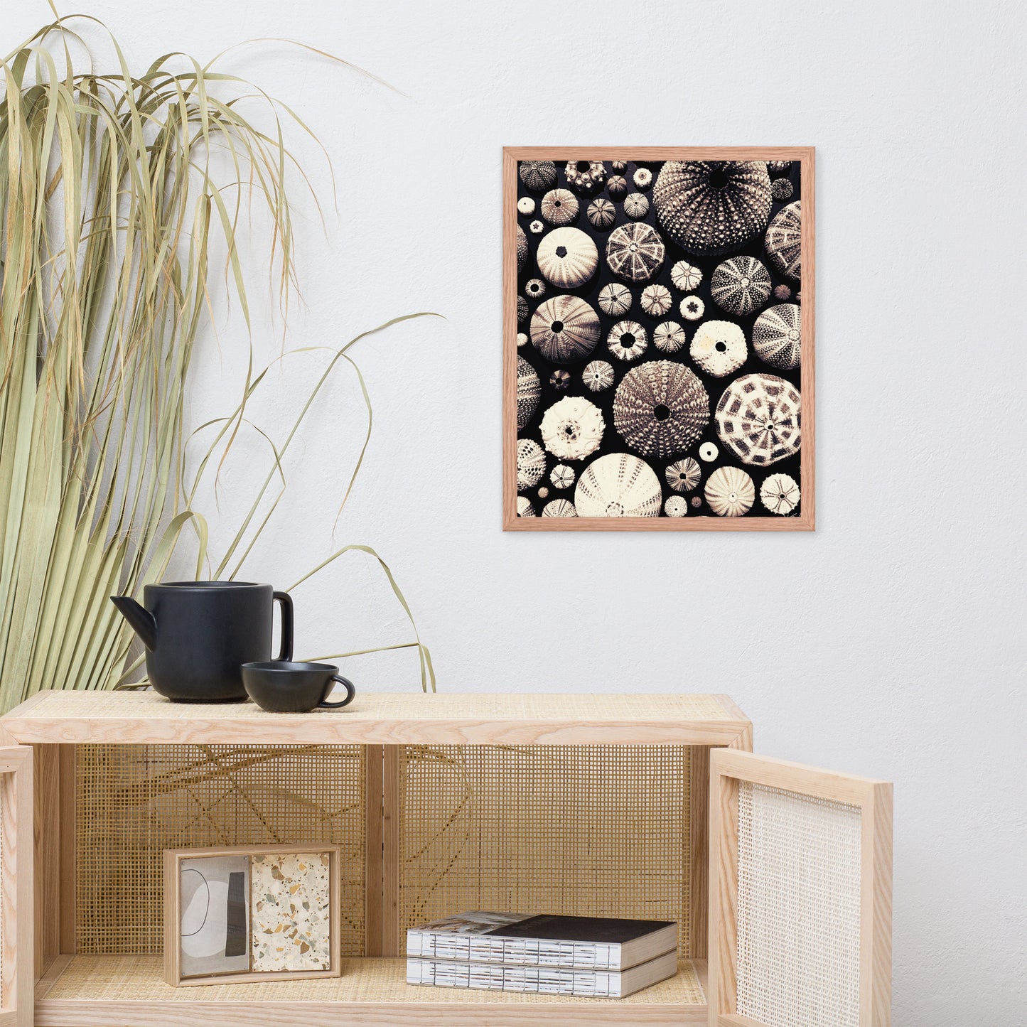Urchin Glad You Came? - Framed Art -(black background)