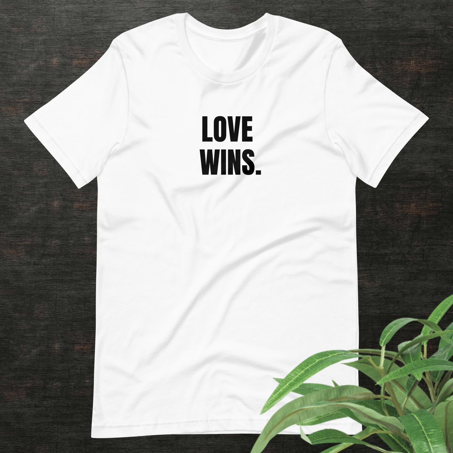 Love WINS - Blk. Lettering - Unisex t-shirt